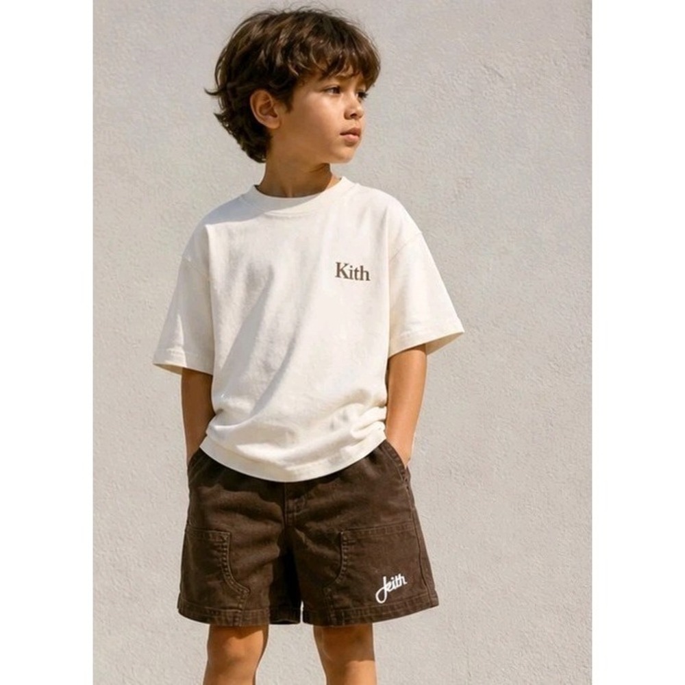 Kith Kids Baby Workman Shorts Coffee 7 Quiet Luxury Cargo